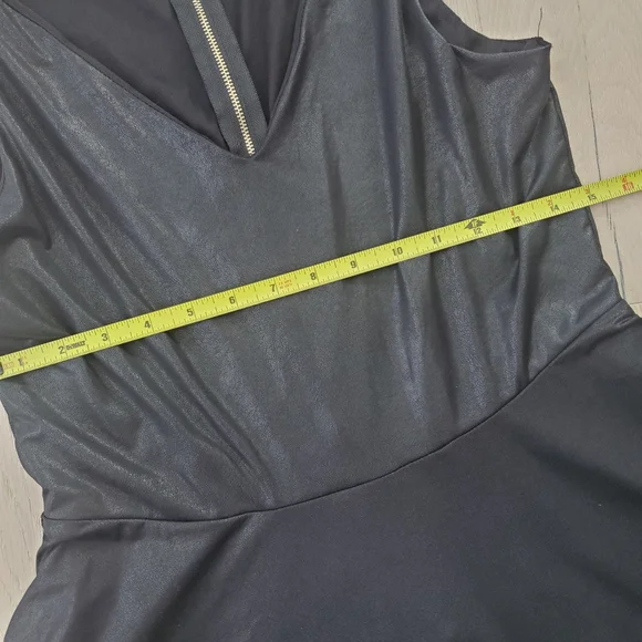 Agnes and Dora Fit & Flare Leather Style A-Line Dress - Picture 2 of 8